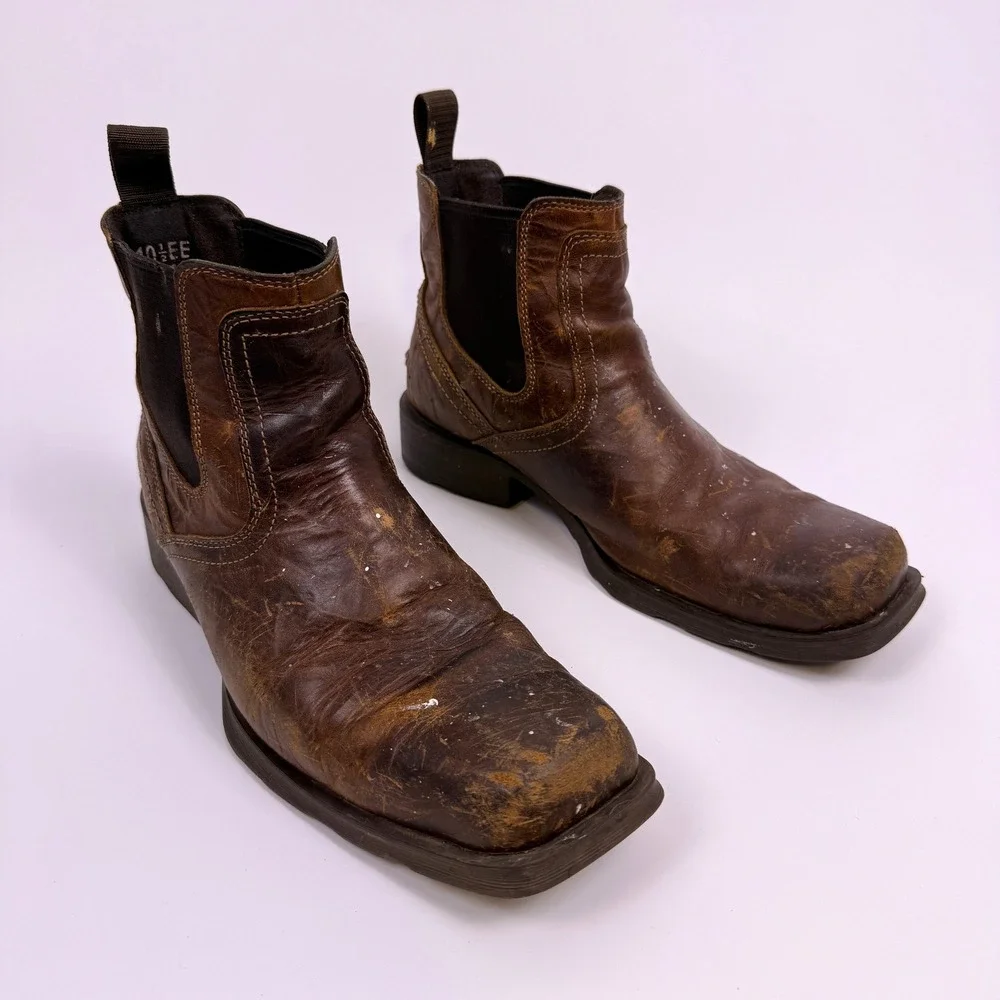 Ariat Chelsea Midtown Boots Men's 10.5 EE Rambler Stone Brown Leather Square Toe